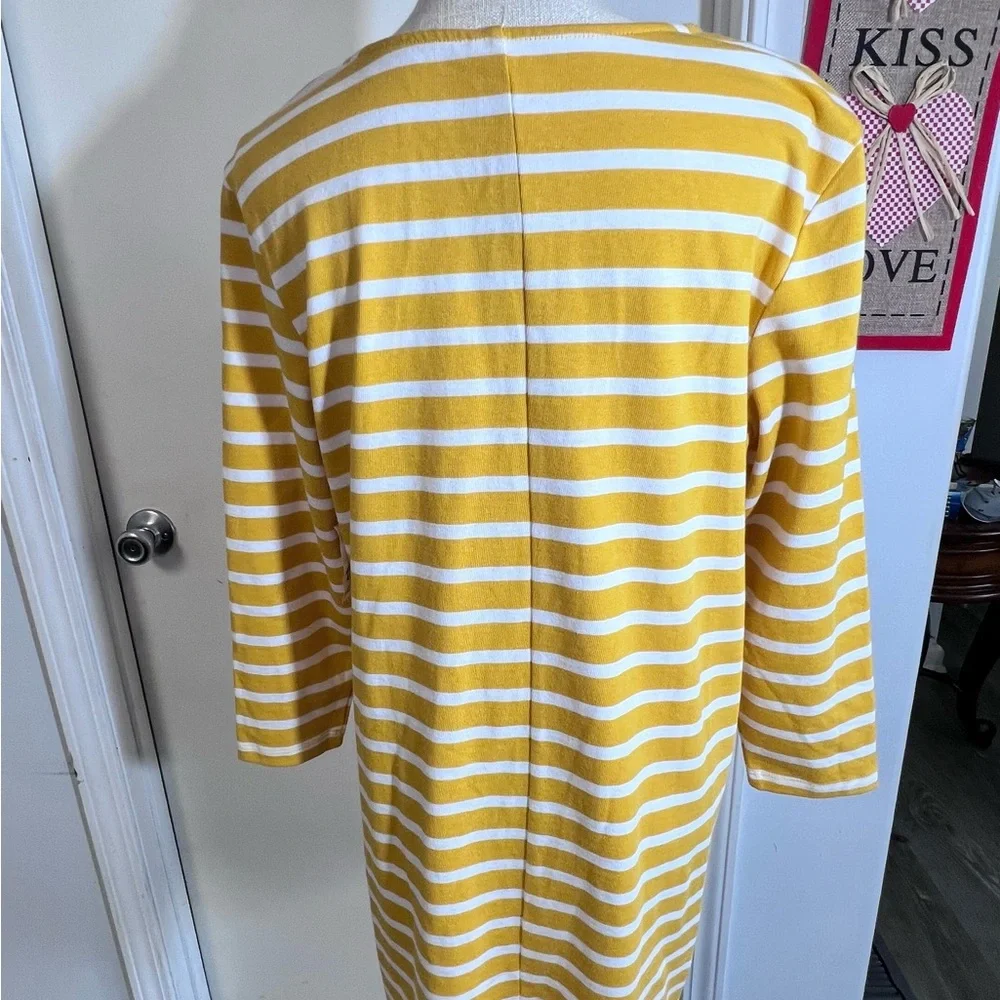 Old Navy Mustard and White Striped Top - Picture 6 of 8
